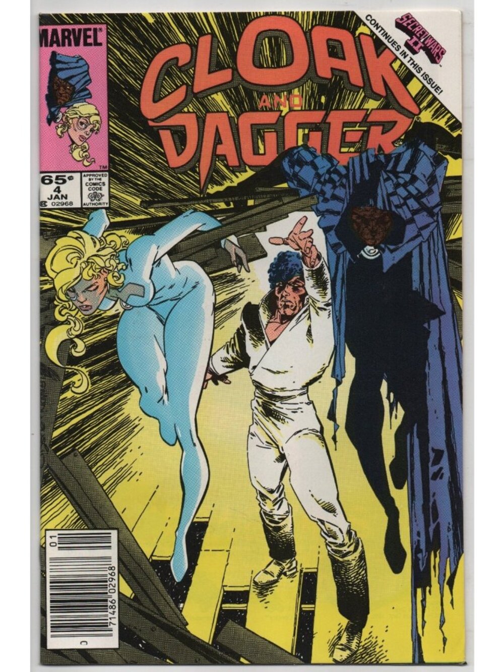Cloak and Dagger 4 Marvel Comics 1986 VF 8.0 Secret Wars II Newsstand